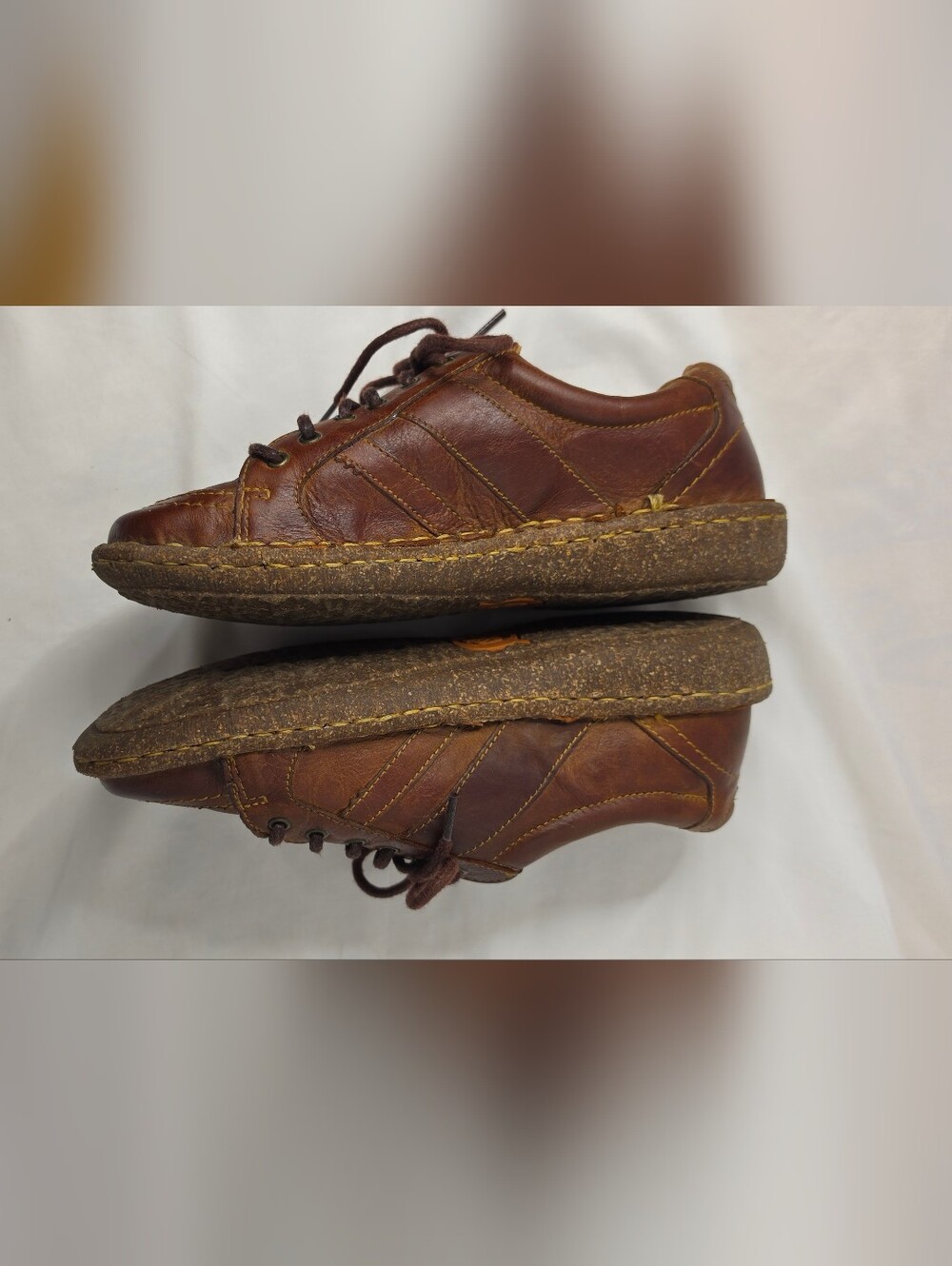 Born Womens Melissa Brown Leather Oxford Lace Up Shoes Size 7M EU38 Handcrafted - Picture 6 of 10